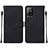 Leather Case Stands Flip Cover Holder Y01B for Oppo A94 5G Black