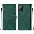 Leather Case Stands Flip Cover Holder Y01B for Oppo A94 5G Green