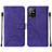 Leather Case Stands Flip Cover Holder Y01B for Oppo A94 5G Purple