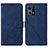 Leather Case Stands Flip Cover Holder Y01B for Oppo F21 Pro 4G Blue