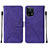 Leather Case Stands Flip Cover Holder Y01B for Oppo Find X5 5G Purple