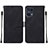 Leather Case Stands Flip Cover Holder Y01B for Oppo Find X5 Pro 5G Black