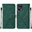 Leather Case Stands Flip Cover Holder Y01B for Oppo Find X5 Pro 5G Green