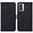 Leather Case Stands Flip Cover Holder Y01B for Oppo K10 5G India Black