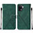 Leather Case Stands Flip Cover Holder Y01B for Oppo Reno5 F Green