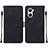 Leather Case Stands Flip Cover Holder Y01B for Realme 10 4G Black