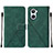 Leather Case Stands Flip Cover Holder Y01B for Realme 10 4G Green