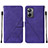 Leather Case Stands Flip Cover Holder Y01B for Realme 10 Pro 5G Purple