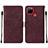 Leather Case Stands Flip Cover Holder Y01B for Realme 7i RMX2193 Red