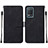 Leather Case Stands Flip Cover Holder Y01B for Realme 8 5G Black