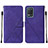 Leather Case Stands Flip Cover Holder Y01B for Realme 8 5G Purple