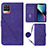 Leather Case Stands Flip Cover Holder Y01B for Realme 8 Pro Purple