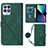 Leather Case Stands Flip Cover Holder Y01B for Realme 8i Green