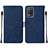 Leather Case Stands Flip Cover Holder Y01B for Realme 8s 5G Blue