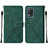 Leather Case Stands Flip Cover Holder Y01B for Realme 9 5G India Green