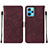 Leather Case Stands Flip Cover Holder Y01B for Realme 9 Pro 5G Red