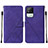 Leather Case Stands Flip Cover Holder Y01B for Realme C11 (2021) Purple