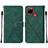 Leather Case Stands Flip Cover Holder Y01B for Realme C25S Green