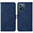 Leather Case Stands Flip Cover Holder Y01B for Realme C31 Blue