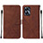 Leather Case Stands Flip Cover Holder Y01B for Realme C55