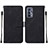 Leather Case Stands Flip Cover Holder Y01B for Realme GT Master 5G Black