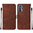 Leather Case Stands Flip Cover Holder Y01B for Realme GT Master 5G Brown