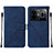 Leather Case Stands Flip Cover Holder Y01B for Realme GT Neo5 5G Blue