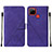 Leather Case Stands Flip Cover Holder Y01B for Realme Narzo 20 Purple