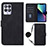 Leather Case Stands Flip Cover Holder Y01B for Realme Narzo 50 4G Black