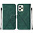 Leather Case Stands Flip Cover Holder Y01B for Realme Narzo 50A Prime Green