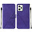 Leather Case Stands Flip Cover Holder Y01B for Realme Narzo 50A Prime Purple