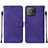 Leather Case Stands Flip Cover Holder Y01B for Realme Narzo 50A Purple