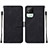 Leather Case Stands Flip Cover Holder Y01B for Realme Narzo 50i Black