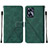 Leather Case Stands Flip Cover Holder Y01B for Realme Narzo N55 Green