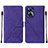 Leather Case Stands Flip Cover Holder Y01B for Realme Narzo N55 Purple