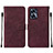 Leather Case Stands Flip Cover Holder Y01B for Realme Narzo N55 Red