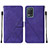 Leather Case Stands Flip Cover Holder Y01B for Realme Q3 5G Purple