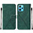 Leather Case Stands Flip Cover Holder Y01B for Realme Q5 5G Green