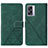 Leather Case Stands Flip Cover Holder Y01B for Realme Q5i 5G Green