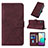 Leather Case Stands Flip Cover Holder Y01B for Samsung Galaxy A02