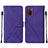 Leather Case Stands Flip Cover Holder Y01B for Samsung Galaxy A02s Purple