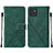 Leather Case Stands Flip Cover Holder Y01B for Samsung Galaxy A03 Green