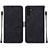 Leather Case Stands Flip Cover Holder Y01B for Samsung Galaxy A04s Black