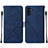 Leather Case Stands Flip Cover Holder Y01B for Samsung Galaxy A04s Blue