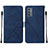 Leather Case Stands Flip Cover Holder Y01B for Samsung Galaxy A05s Blue