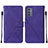 Leather Case Stands Flip Cover Holder Y01B for Samsung Galaxy A05s Purple