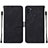 Leather Case Stands Flip Cover Holder Y01B for Samsung Galaxy A11 Black