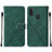 Leather Case Stands Flip Cover Holder Y01B for Samsung Galaxy A11 Green