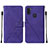 Leather Case Stands Flip Cover Holder Y01B for Samsung Galaxy A11 Purple