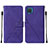 Leather Case Stands Flip Cover Holder Y01B for Samsung Galaxy A12 5G Purple